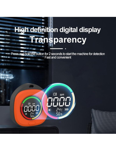 Detector de Monóxido de Carbono Genérico K5 Portátil 3 en 1