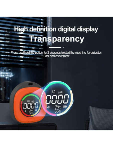 Detector de Monóxido de Carbono Genérico K5 Portátil 3 en 1