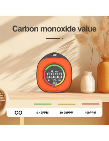Detector de Monóxido de Carbono Genérico K5 Portátil 3 en 1