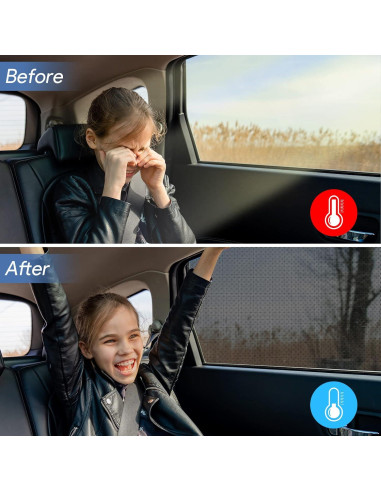 Sombrillas para Ventanas de Auto AUGOLA - Paquete de 2 Mediano