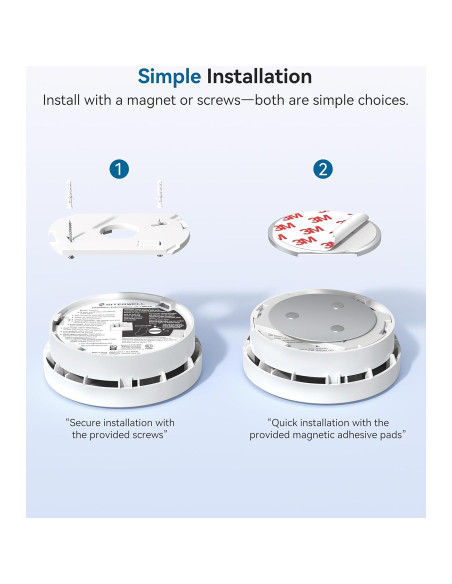 Detector de Humo SITERWELL GS525A, Batería 10 Años, Fotoeléctrico
