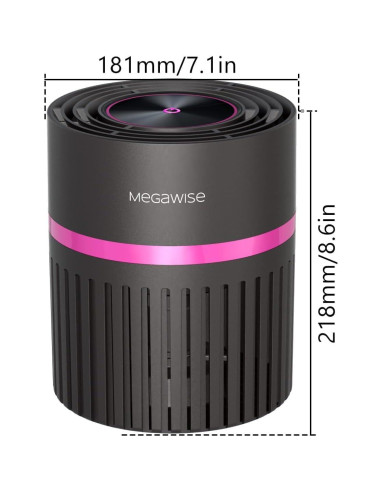 Purificador de aire MEGAWISE EPI-810 HEPA para hogar 20 m