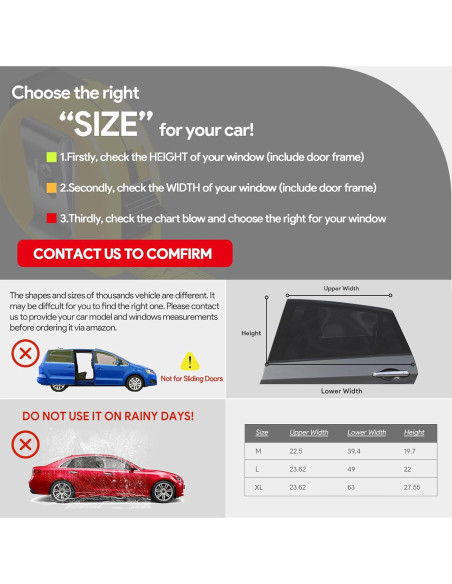 Sombrillas para Ventanas de Auto AUGOLA - Paquete de 2 Mediano Sombrillas para Ventanas de Auto AUGOLA - Paquete de 2 Mediano