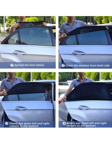 Sombrillas para Ventanas de Auto AUGOLA - Paquete de 2 Mediano