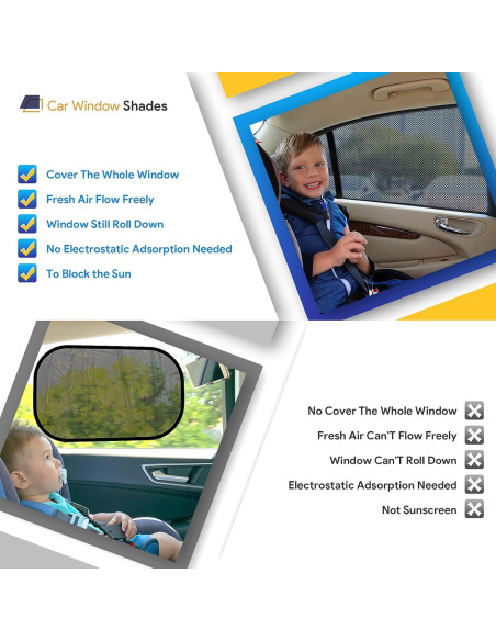 Sombrillas para Ventanas de Auto AUGOLA - Paquete de 2 Mediano Sombrillas para Ventanas de Auto AUGOLA - Paquete de 2 Mediano