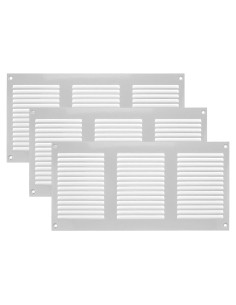 Cubierta de Ventilación Rectangular Metal Blanco 29.97x14.99 cm - Paquete de 3