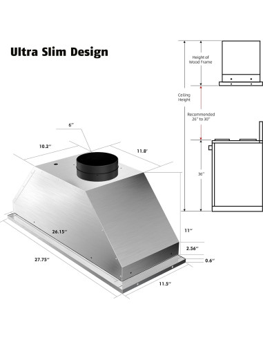 Campana Extractora Empotrada IAMSII 30" Acero Inoxidable 900 CFM