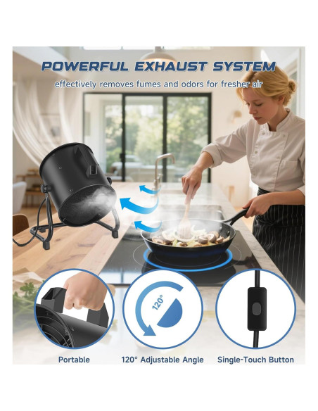 Campana Extractora Portátil YOZON 20 cm 455 CFM Ajustable