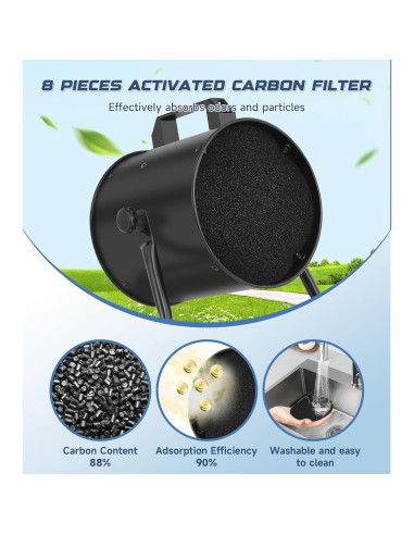 Campana Extractora Portátil YOZON 20 cm 455 CFM Ajustable