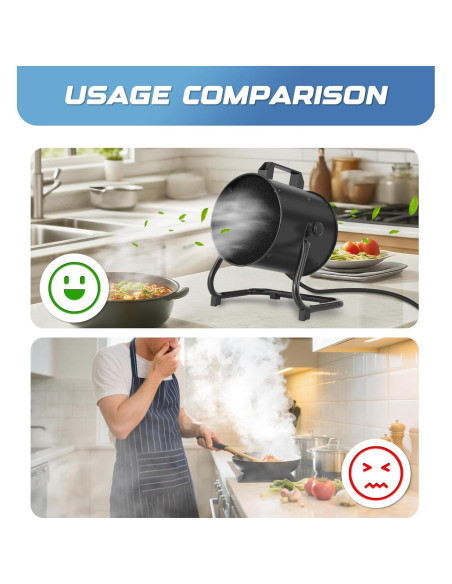 Campana Extractora Portátil YOZON 20 cm 455 CFM Ajustable