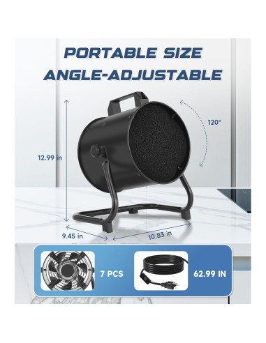 Campana Extractora Portátil YOZON 20 cm 455 CFM Ajustable