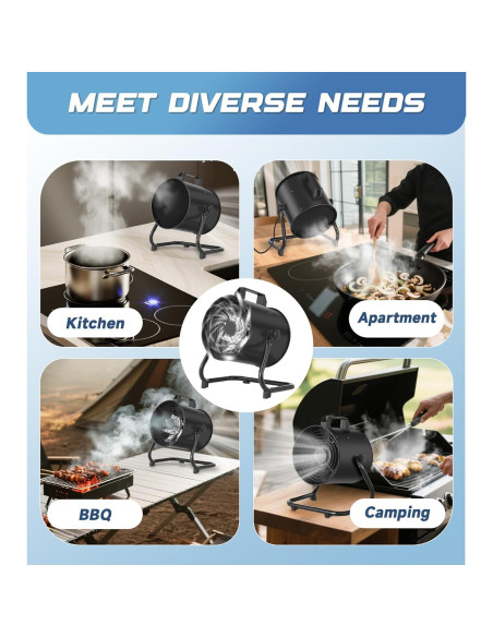 Campana Extractora Portátil YOZON 20 cm 455 CFM Ajustable