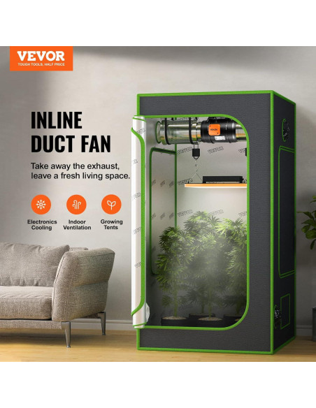 Ventilador de Conducto VEVOR 8 Pulgadas 807 CFM Silencioso