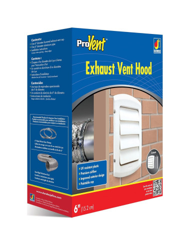 Campana de Ventilación Louvered Blanca 15.24 cm Dundas Jafine