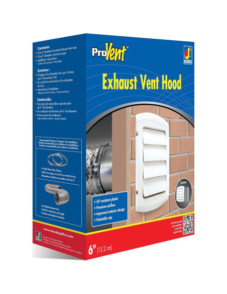 Campana de Ventilación Louvered Blanca 15.24 cm Dundas Jafine