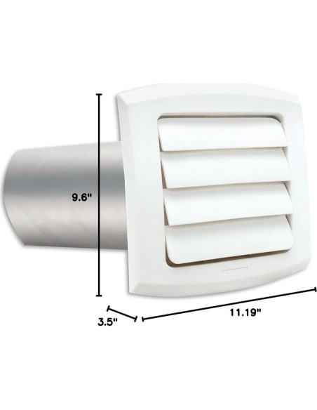 Campana de Ventilación Louvered Blanca 15.24 cm Dundas Jafine