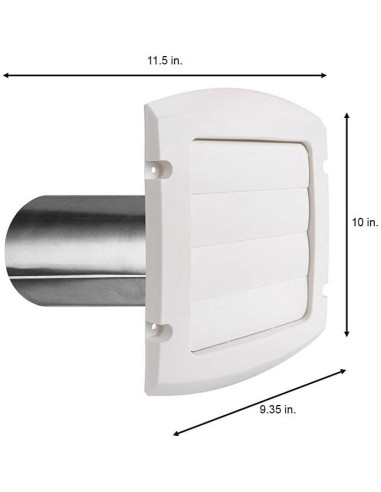 Campana de Ventilación Louvered Blanca 15.24 cm Dundas Jafine
