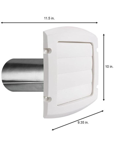 Campana de Ventilación Louvered Blanca 15.24 cm Dundas Jafine