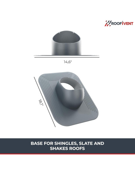 Ventilador de Escape Roofivent iVent ECO 6" Negro para Techo