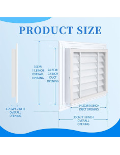 Ventilaciones de Tejado Sel Natural 30.48x30.48 cm 2 Pcs 2