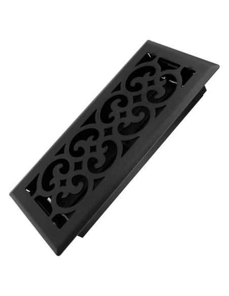 Registro de Piso Ventilación Howeall 4x10 cm Negro Mate