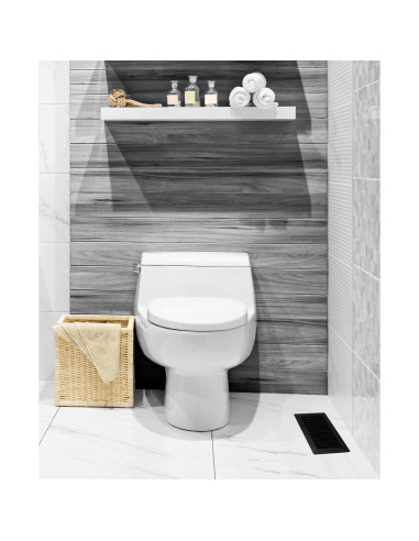 Rejilla de Piso de Plástico Decor Grates PL410-BLK 10x25 cm Negra