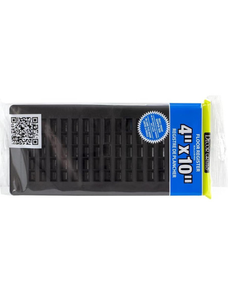 Rejilla de Piso de Plástico Decor Grates PL410-BLK 10x25 cm Negra