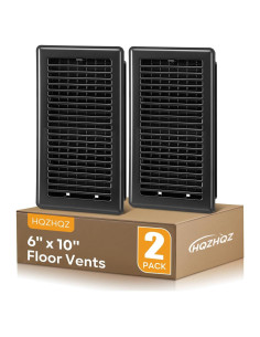 Cubiertas de Ventilación de Piso 6x10 HQZHQZ, Acero Negro, 2 Pcs