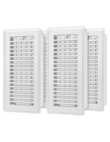 Rejilla de Piso Ajustable Accord Ventilation 4" x 10" Blanca