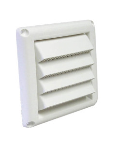 Campana de Ventilación Deflecto 4" Blanca con Louvers Fijos