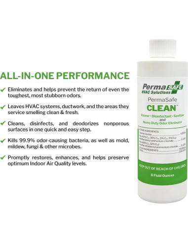 Desodorante de Aire HVAC PermaSafe PC-8H, 140g, Elimina Olores