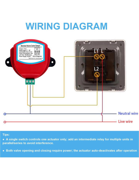 Compensador de Conducto Motorizado ZOWZEA 6" Acero Inoxidable 24V