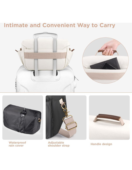 Bolsa de Cámara SMRITI Lona Impermeable 30x11x19cm Blanco