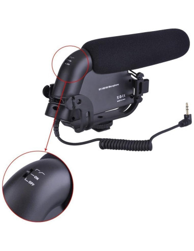 Micrófono Direccional BOYA BY-VM190 de Condensador 40Hz-20kHz