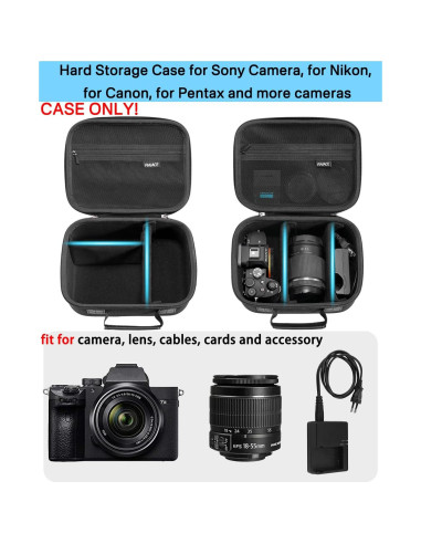 Funda Dura RAIACE para Cámara Sony Alpha 7 II III IV - Negro