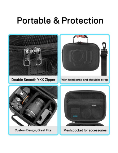 Funda Dura RAIACE para Cámara Sony Alpha 7 II III IV - Negro