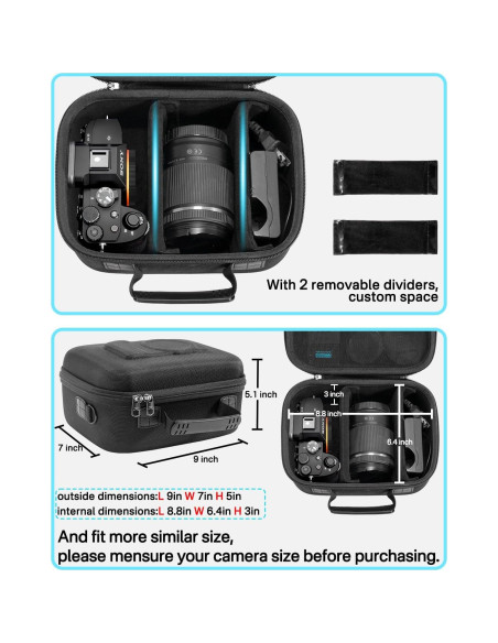 Funda Dura RAIACE para Cámara Sony Alpha 7 II III IV - Negro