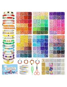 Kit de Fabricación de Pulseras Redtwo 21600 Pcs 144 Colores
