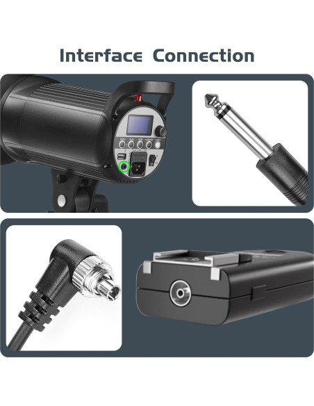 Cable de Disparador de Flash PC Sync 6.35mm Sqrmekoko