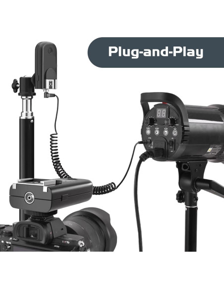 Cable de Disparador de Flash PC Sync 6.35mm Sqrmekoko