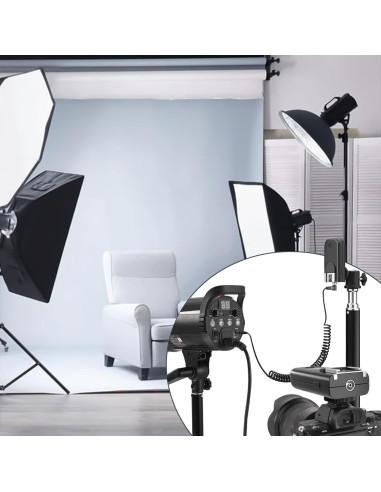 Cable de Disparador de Flash PC Sync 6.35mm Sqrmekoko