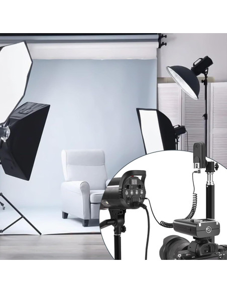 Cable de Disparador de Flash PC Sync 6.35mm Sqrmekoko