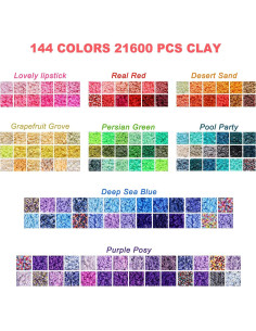 Kit de Fabricación de Pulseras Redtwo 21600 Pcs 144 Colores 2