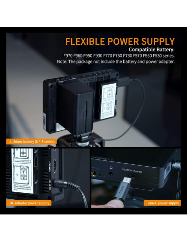 Monitor de Campo Feelworld F5 ProX 5.5" 1600nit HDMI Touch