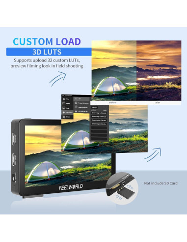 Monitor de Campo FEELWORLD F6 Plus 6" Full HD 1920x1080 Táctil