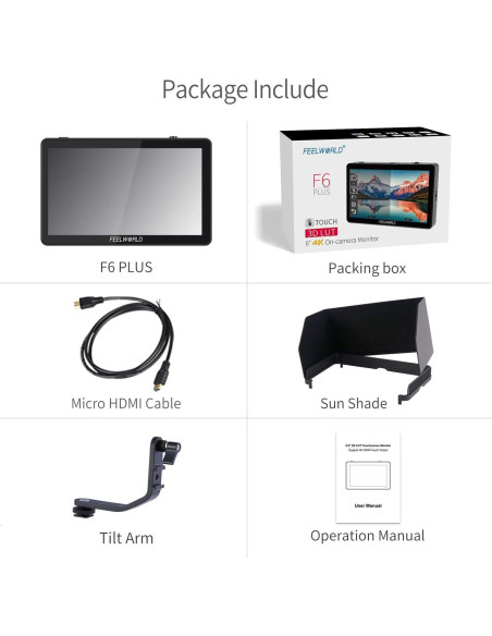 Monitor de Campo FEELWORLD F6 Plus 6" Full HD 1920x1080 Táctil