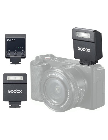 Flash Godox iM22 Speedlite Mini 440 Destellos Batería Litio