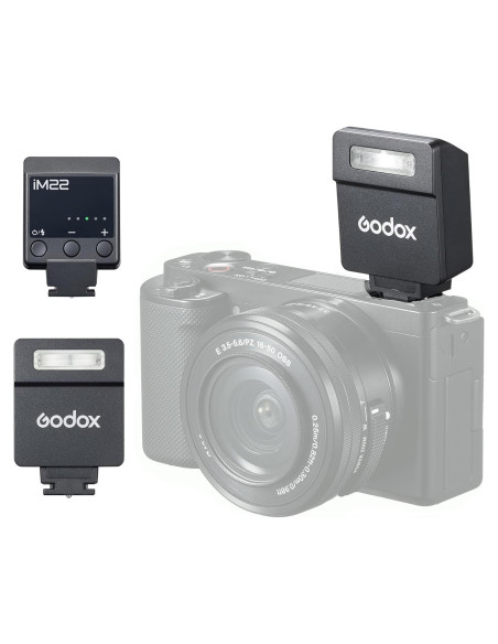 Flash Godox iM22 Speedlite Mini 440 Destellos Batería Litio