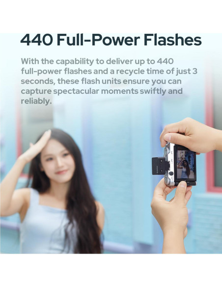 Flash Godox iM22 Speedlite Mini 440 Destellos Batería Litio