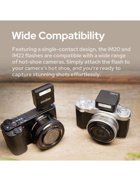 Flash Godox iM22 Speedlite Mini 440 Destellos Batería Litio